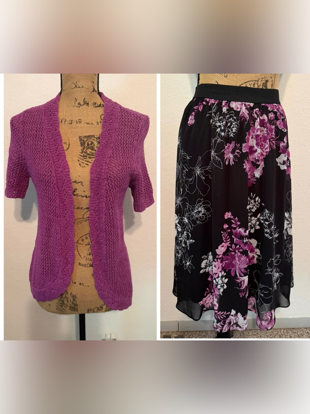 Sweater shrug and skirt set size petite small